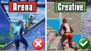 Why Youre Good In Creative But NOT In Arena & Tournaments Fortnite