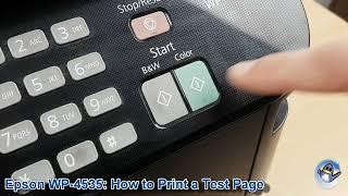 Epson Workforce Pro WP-4535 How to Print a Nozzle Check Test Page