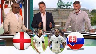 England vs Slovakia 2-1 Bellingham & Kane Crazy Goal Roy Keane Ian Wright & Gary Neville Reaction