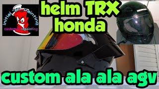 custom modifikasi helm TRX honda jadi ala ala agv