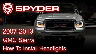 Spyder Auto Installation 2007-2013 GMC Sierra Platinum Headlight