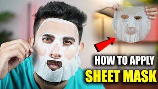 How To Apply Sheet Mask Correctly  Benefits of Sheet Mask  Mens Skincare Tips