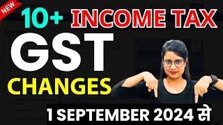 1 September से बदले ये नियम । New Changes in GST & Income Tax from September 2024