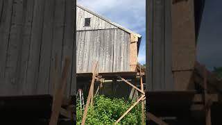 Working on the barn