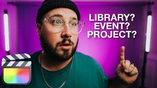 Final Cut Pro Organization - Libraries Events Projects EXPLAINED