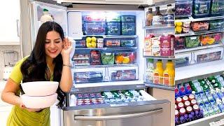 ASMR REFRIGERATOR ORGANIZATION  Satisfying Clean and Fridge Restock Organizing on a Budget