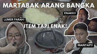 WAUOW MAKAN MARTABAK WARNA HITAM? MARTABAK ARANG ACUN BANGKA BELITUNG  RASANYA PECAH HABIS DIMULUT