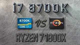 i7 8700K vs Ryzen 7 1800X Benchmarks  Gaming Tests Review & Comparison