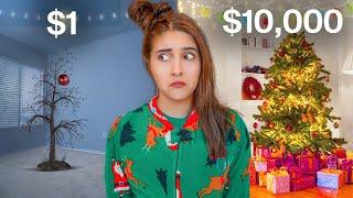 I Survived $1 vs $10000 Holiday Makeover