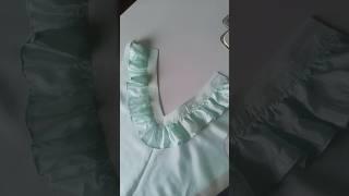 V yoke Neck With Frill Cutting And Stitching #shorts #youtubeshorts #viral #trending