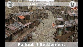 Fallout 4 settlement meets Unreal Engine 5  Megascans  ScansFactory  no speed level design