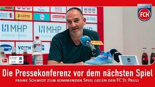 Die Pressekonferenz vor dem Spiel gegen den FC St. Pauli