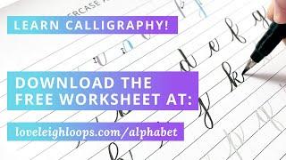 Learn Calligraphy Free 1-hour workshop + worksheet