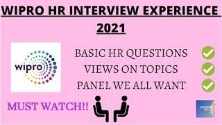 WIPRO NLTH 2021 HR INTERVIEW EXPERIENCE  15TH APRIL 2021  MUST WATCH  2021 batch