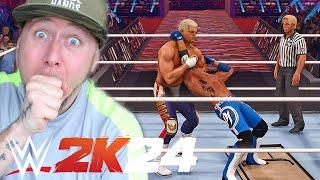 WWE 2K24 We see CODY RHODES and AJ STYLES have an I QUIT Match
