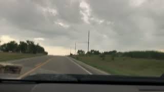 Gust front w Green storm clouds - 072823 Vinton IA