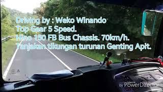 Genting Apit - Tanjakan tikungan turunan maut di Belitung - Hino FB Bus Chassis tenaga tiada tanding