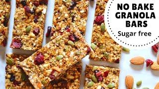 Granola Bar Recipe  Sugar-Free No-Bake & Without Oven