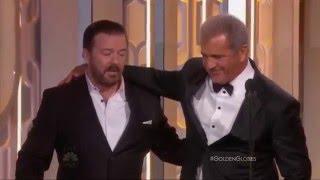 Mel Gibson vs Ricky Gervais Golden Globes 2016 humiliation