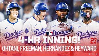 Ohtani Freeman Hernández and Heyward make it a 4-HR inning for the Dodgers 