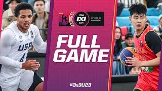 United States  vs China   Men  Full Quarter-Finals Game  FIBA 3x3 U23 World Cup 2024