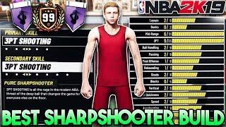 NBA 2K19 BEST SHARPSHOOTER BUILD Best Shooting Build for MyPark Best Shooting Guard Build