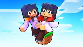 Aphmau and Aaron on ONE BLOCK in Minecraft