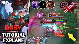 LEARN HOW TO PLAY RUBY DAMAGE IN EXPLANE AFTER BUFF  RUBY GAMEPLAY TUTORIAL MLBB