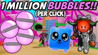 1000000 BUBBLES PER CLICK ONE OF THE 1ST PLAYERS EVER  Bubble Gum Simulator Roblox