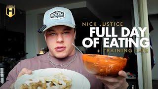 Full Day Of Eating + Training Lats with Nick Justice  HOSSTILE