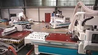 EXCITECH CNC wood  nesting machine with auto labeling