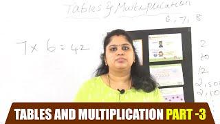 Tables and Multiplication Part - 3  Easy and fast way to learn  learn mathematics for beginners