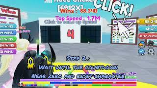 Speed Glitch in Race Clicker  Roblox
