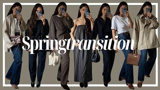 SHOPPING & TRY ON HAUL  spring transition outfits quiet luxury capsule wardrobe  Pia
