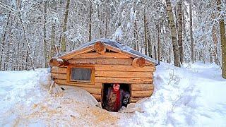 4км НА ЛЫЖАХ ЧТОБЫ ДОБРАТЬСЯ ДО ЗЕМЛЯНКИ  НОВОГОДНЕЕ ПОЗДРАВЛЕНИЕ ИЗ БЕРЛОГИ