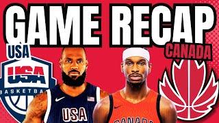 Team USA vs. Canada Showcase Game Recap