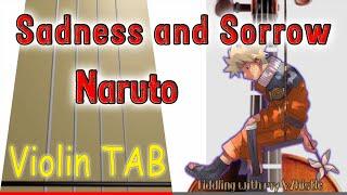 Sadness and Sorrow - Naruto OST - Violin - Play Along Tab Tutorial