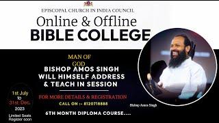 Jeevan Jyoti Bible College  6 months diploma course  Apply now  Bishop Amos Singh