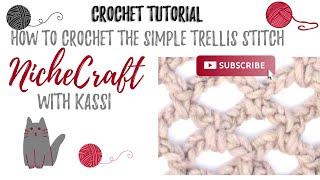 Easy Crochet Tutorial Simple Trellis Stitch  A Lacy Beginner Crochet Stitch NicheCraft