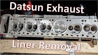 Datsun L28 exhaust liner removal