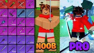 Level 1 - 2550 Swords Only Noob To Pro Blox Fruits Roblox