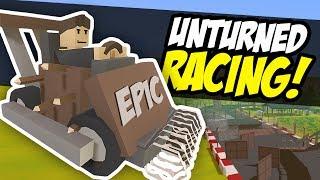 CRAZY RACE TRACK - Unturned Racing  Working Loop Funny Moments