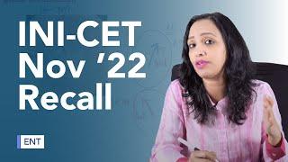 Exam Recall Series INI CET Nov 22 - ENT