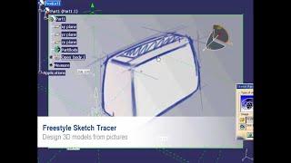 CATIA V5 - Freestyle Sketch Tracer 1 FSK