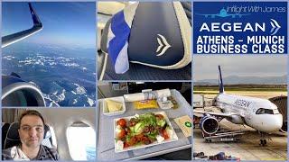 BRAND NEW Aegean A320neo  Business Class Athens-Munich