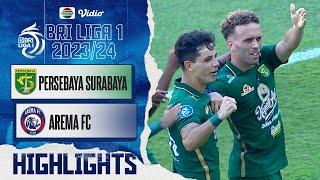 Highlights - Persebaya Surabaya VS Arema FC  BRI Liga 1 20232024