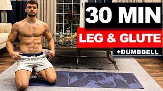 30 MIN Perfect Leg and Glute Workout Dumbbell  Maximum Gain - Day 6  velikaans