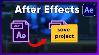 How to save After Effects project with files Ep4 After Effects Beginner to Advanced