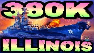 Illinois drückt 380K DMG *Platz 3 Weltrangliste* im 300K Club ️ in World of Warships 