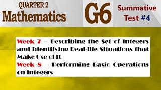 SUMMATIVE TEST #4  GRADE 6  QUARTER 2 MATHEMATICS